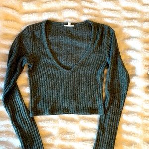 Forest green Wilfred cropped sweater